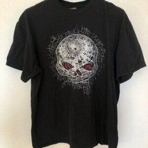 Harley Davidson Black Short Sleeve Skull T Shirt Size XL